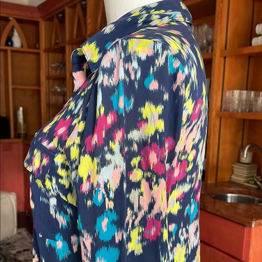 Splendid Floral Long Sleeve Blouse EUC XS - Picture 6 of 9